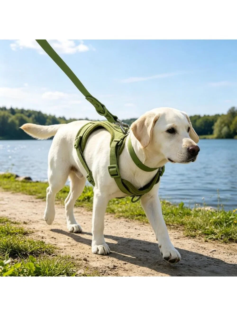 Adjustable 4-in-1 No Pull Dog Harness Set with Leash, Collar & Poop Bags